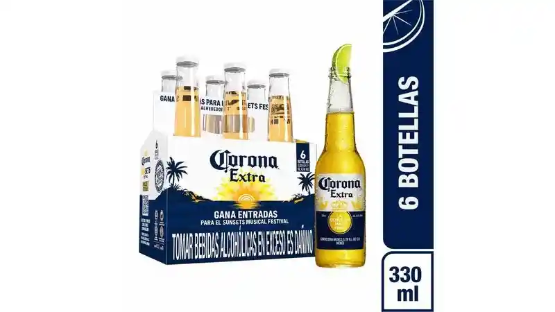 Corona Pack Cerveza 6 X 330 Ml