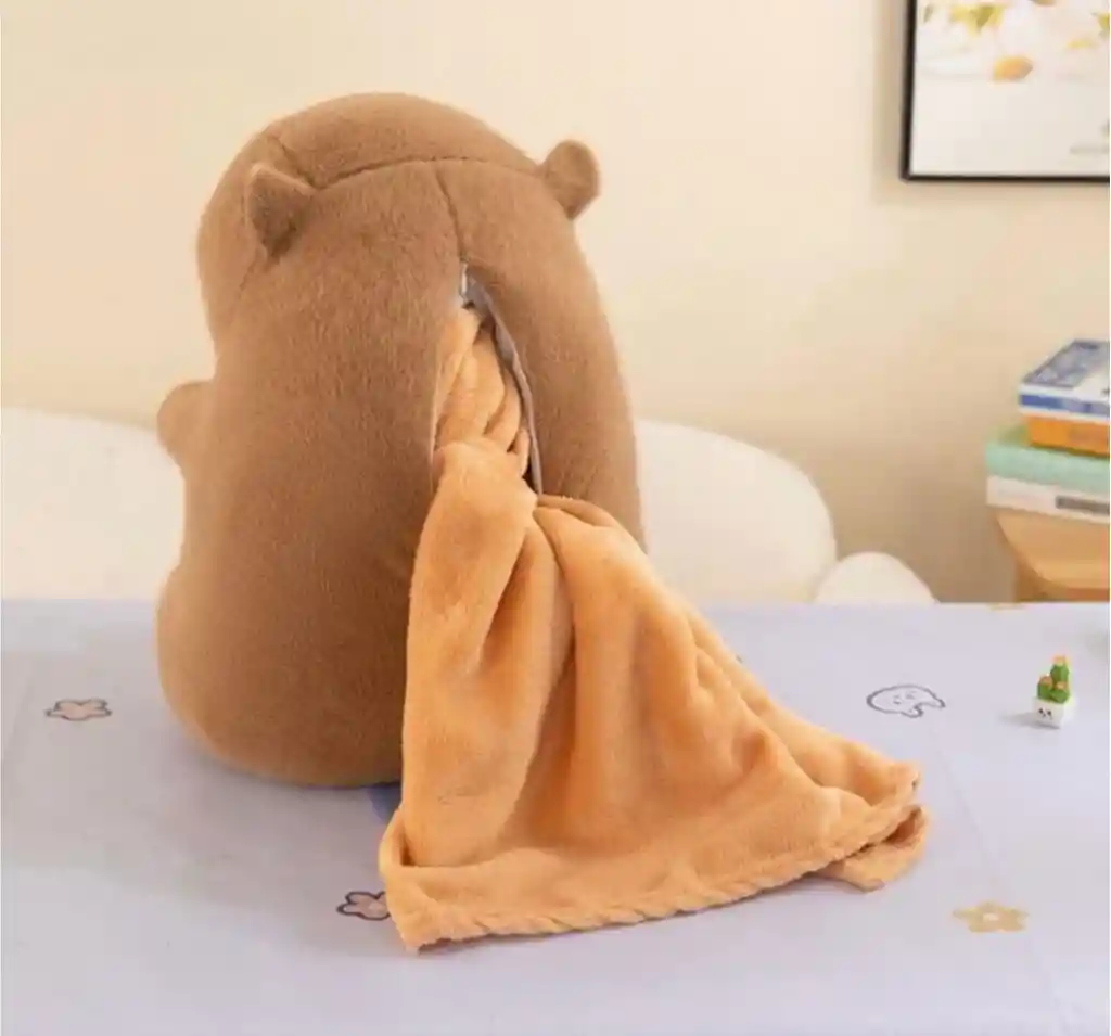 Peluche Con Cobija Capibara Ultra Suave Felpa