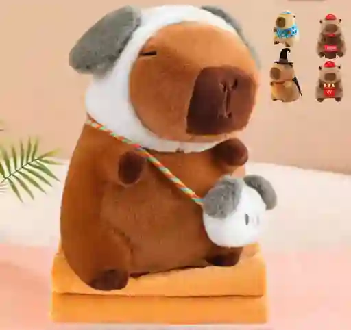 Peluche Con Cobija Capibara Ultra Suave Felpa