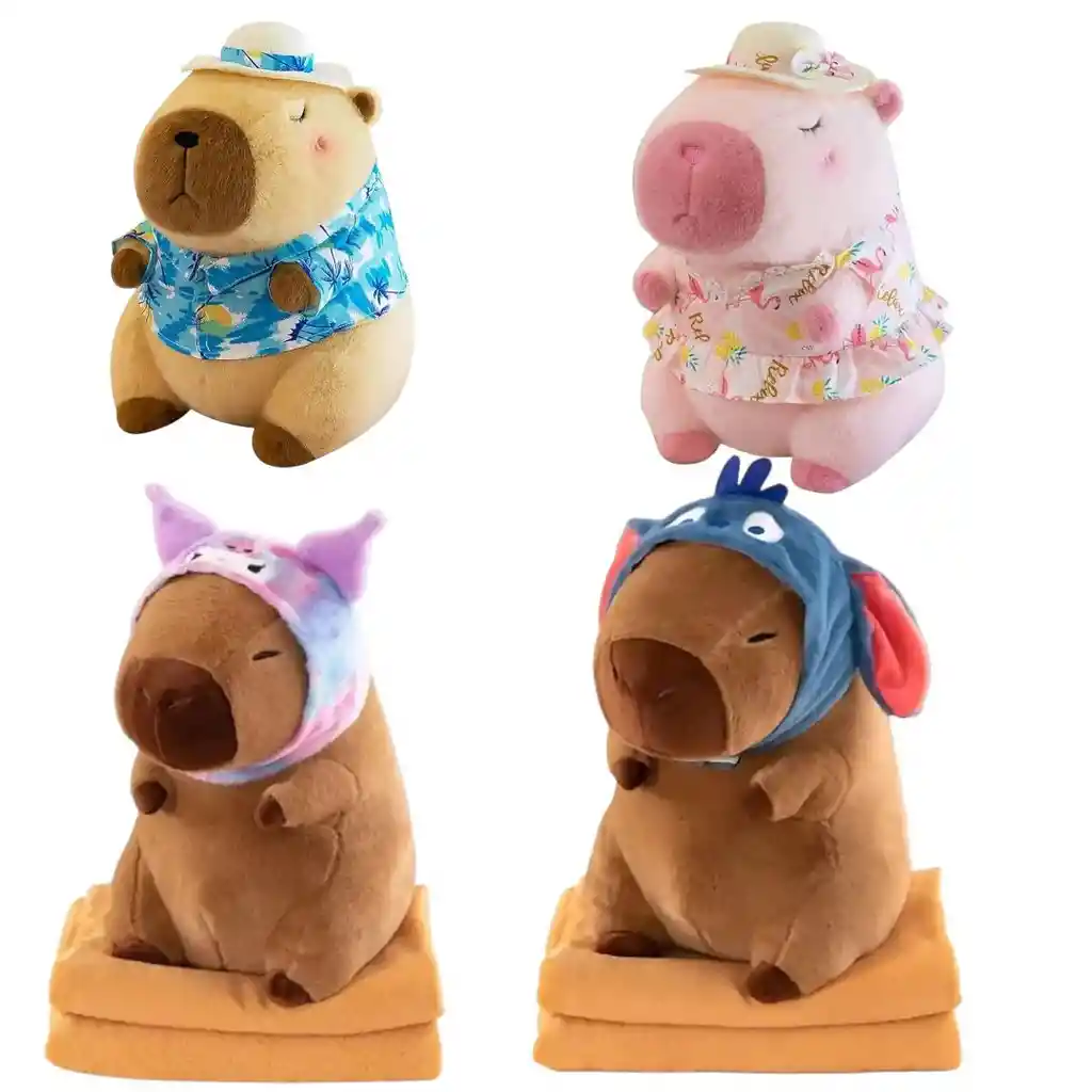Peluche Con Cobija Capibara Ultra Suave Felpa