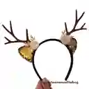 Navidad Diadema Reno Lentejuelas Gold Cafe Merry Christmas