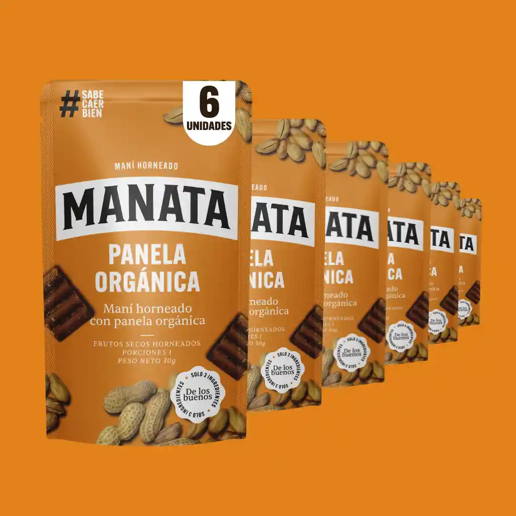 Manata Maní Horneado Panela Orgánica X6