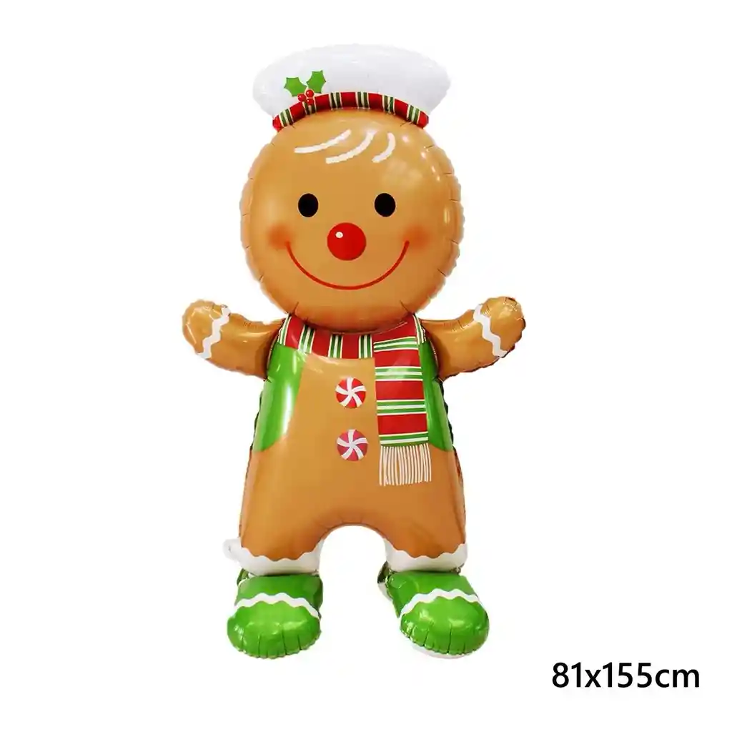 Navidad Globo Metalizado Galleta Sin Inflar Merry Christmas