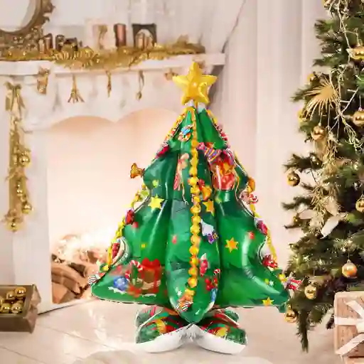 Navidad Globo Metalizado Arbol Navideño Sin Inflar Merry Christmas