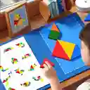 Rompecabezas Magnético Tangram Pensamiento Matemático Azul