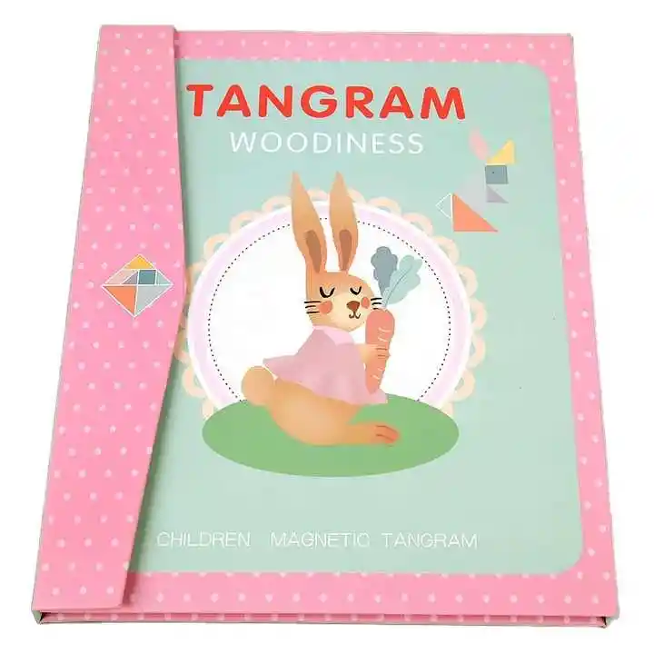 Rompecabezas Magnético Tangram Pensamiento Matemático Rosa