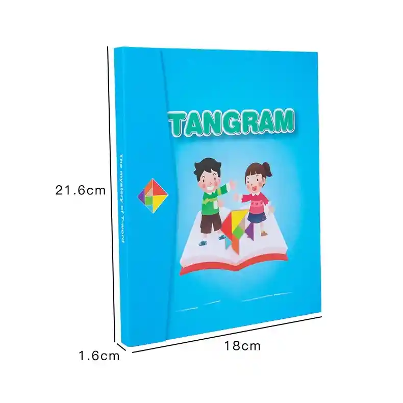 Rompecabezas Magnético Tangram Pensamiento Matemático Cian