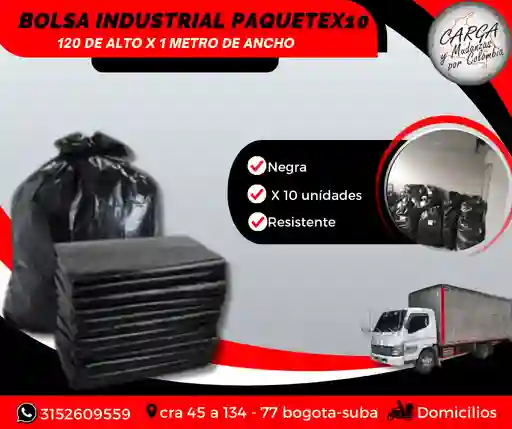 Bolsas Industriales Paquete X 10 De 1.20cmts X 1mts - Embalaje Y Empaque