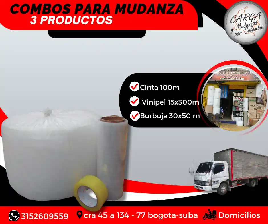 Combo O Kit Para Mudanza Trasteo Empaque Y Embalaje