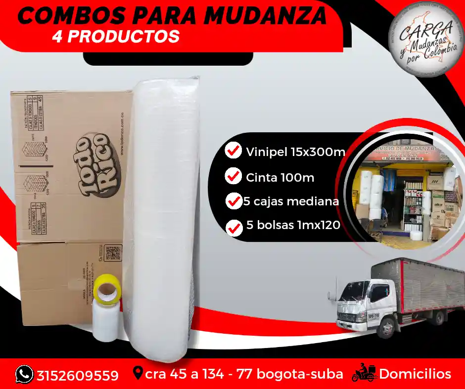 Combos O Kit Para Mudanza Trasteo Empaque Y Embalaje