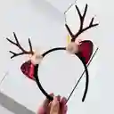 Navidad Diadema Reno Lentejuelas Red Merry Christmas