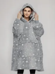 Sudadera Yety Tipo Manta Con Capucha Luminiscente