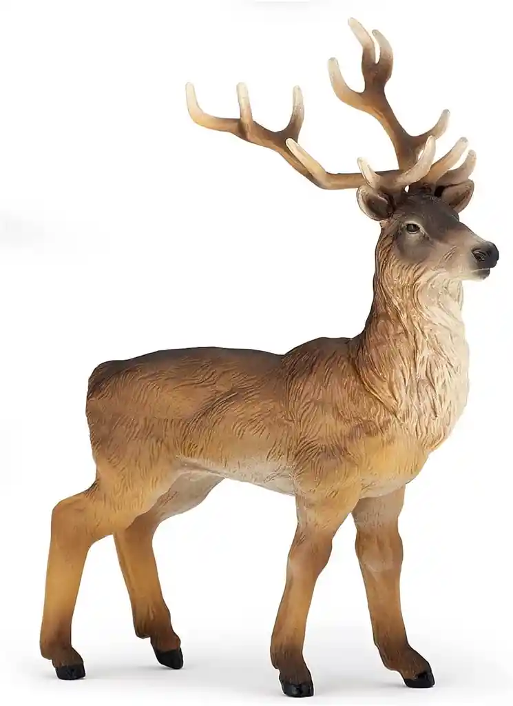 Figura Coleccionable Ciervo Pintada A Mano Papo