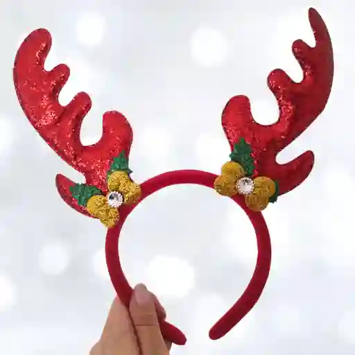 Navidad Diadema Reno Roja Merry Christmas