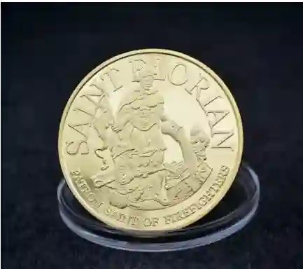 Moneda De Coleccion Saint Florian Dorada
