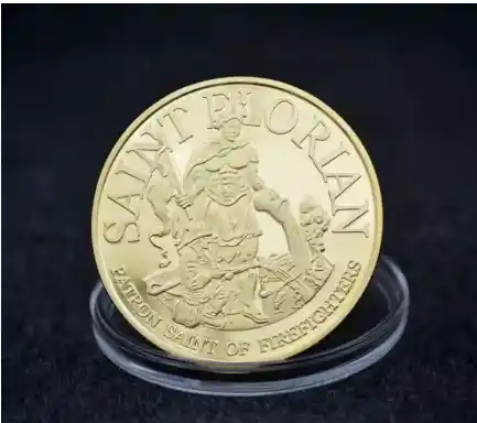 Moneda De Coleccion Saint Florian Dorada