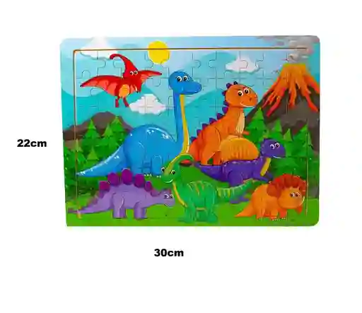 Juguete Rompecabezas Dinosaurios En Madera Ref. Mt-053-3