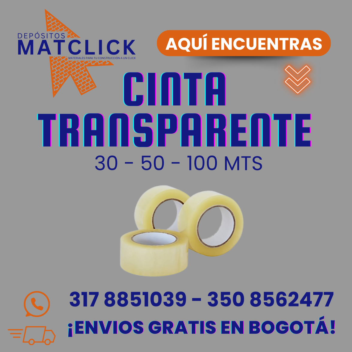 Cinta Transparente 50mts - Rappi