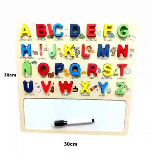 Juguete Didactico Abecedario Encajable En Madera Ref 24312-11