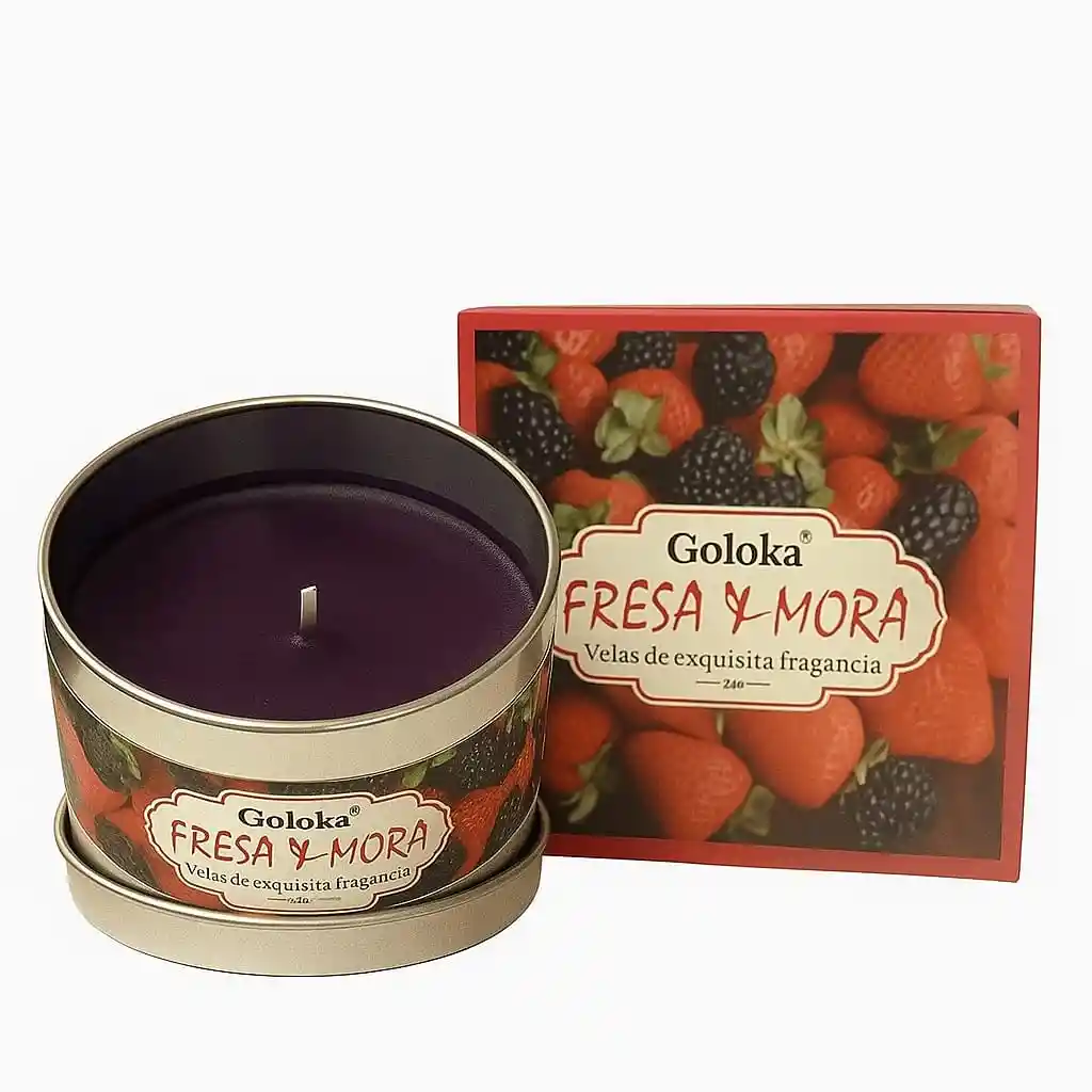 Vela Aromamática De Fresa Y Mora