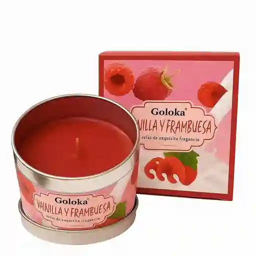 Vela Aromática De Vainilla Y Frambuesa