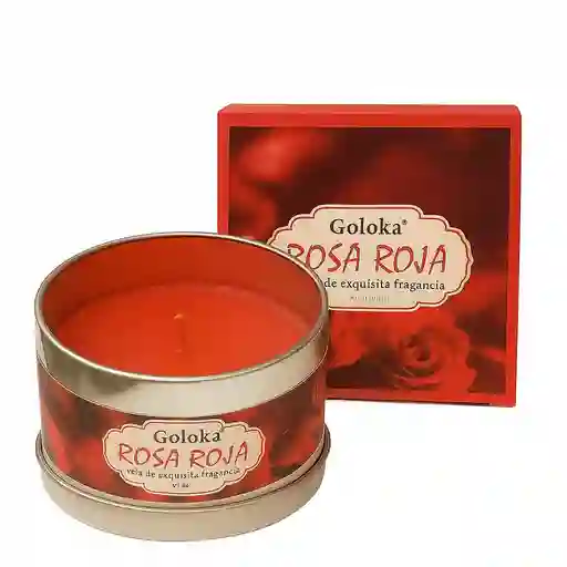 Vela Aromática De Rosa Roja