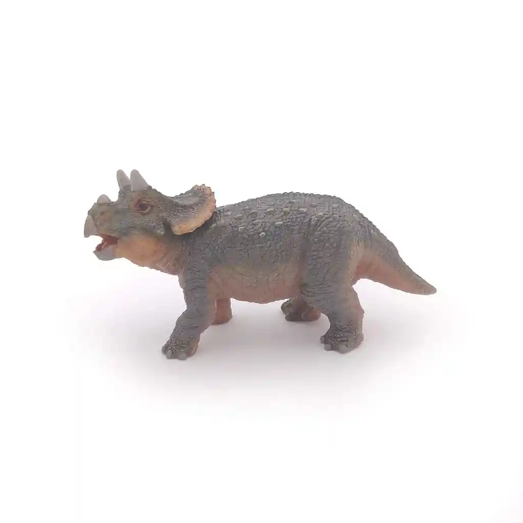 Figura Coleccionable Dinosaurio Triceratops Pintada A Mano