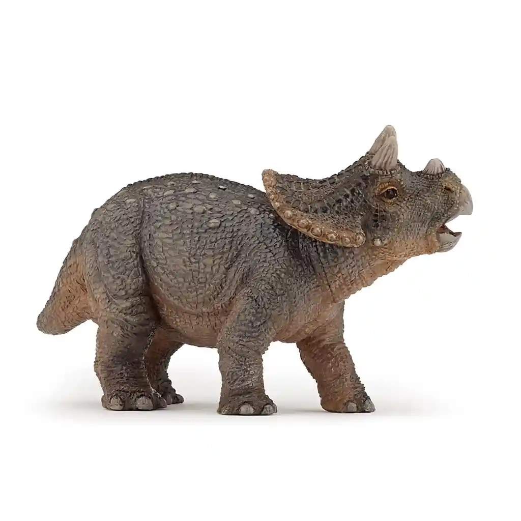 Figura Coleccionable Dinosaurio Triceratops Pintada A Mano