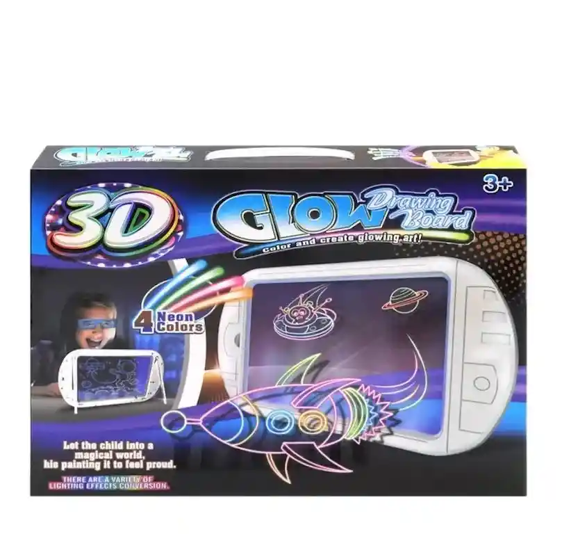 Juguete Tablero Magico 3d Magic Pad Con Luz Led Motivo Astronauta