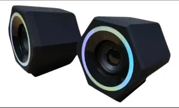 Parlante Para Pc Laptop Gamer Rgb Sonido Envolvente Kisonli Negro 3v