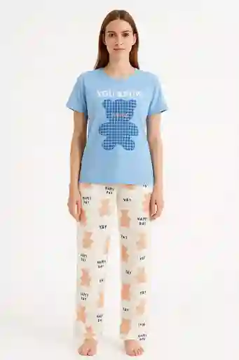 Conjunto De Pijama Estampada De Dos Piezas Talla Unica