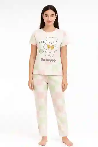 Conjunto De Pijama Estampada De Dos Piezas Talla Unica