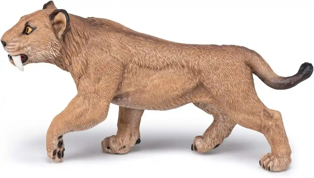 Figura Coleccionable Dinosaurio Smilodon Pintada A Mano