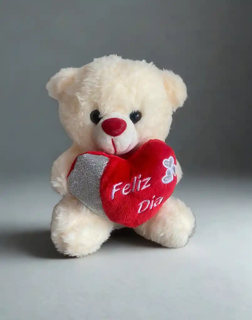 Oso Feliz Dia Corazon Rojo