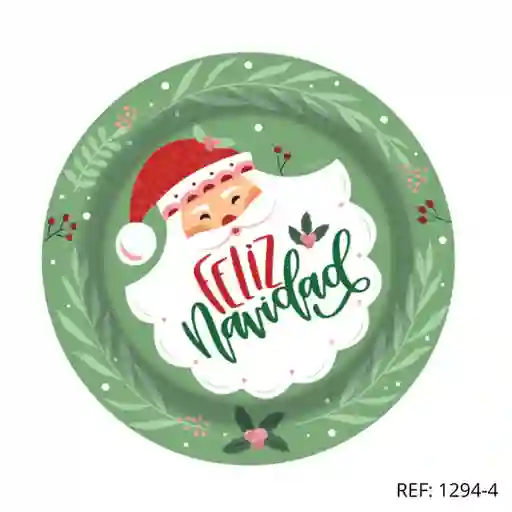 Plato Desechable Navideño