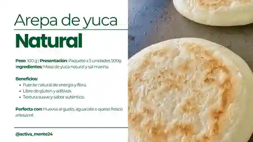 Arepa De Yuca Natural 5x100 - Activamente