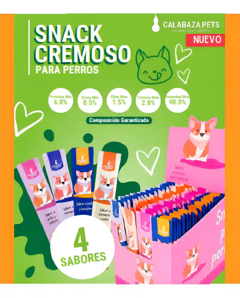 Snack Cremoso Perro X 100 Und Calabaza Pets
