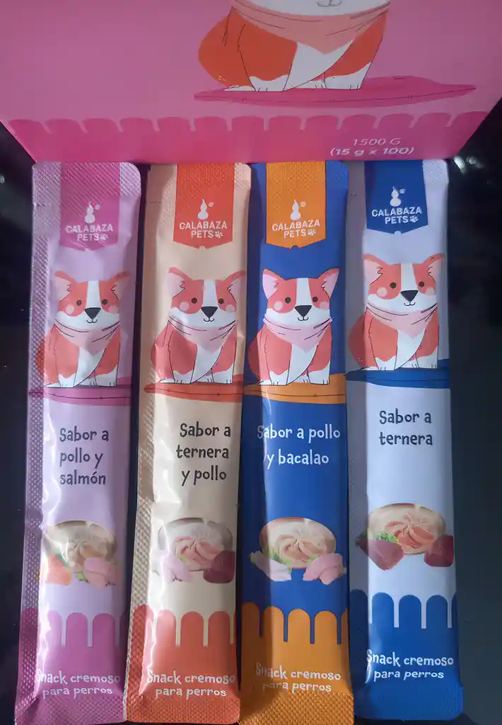 Snack Cremoso Perro X 100 Und Calabaza Pets