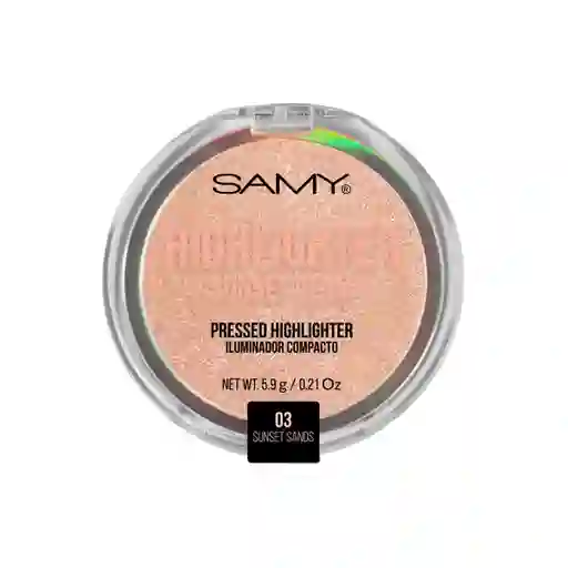 Polvo Compacto Iluminador Sunset Glam Samy -03