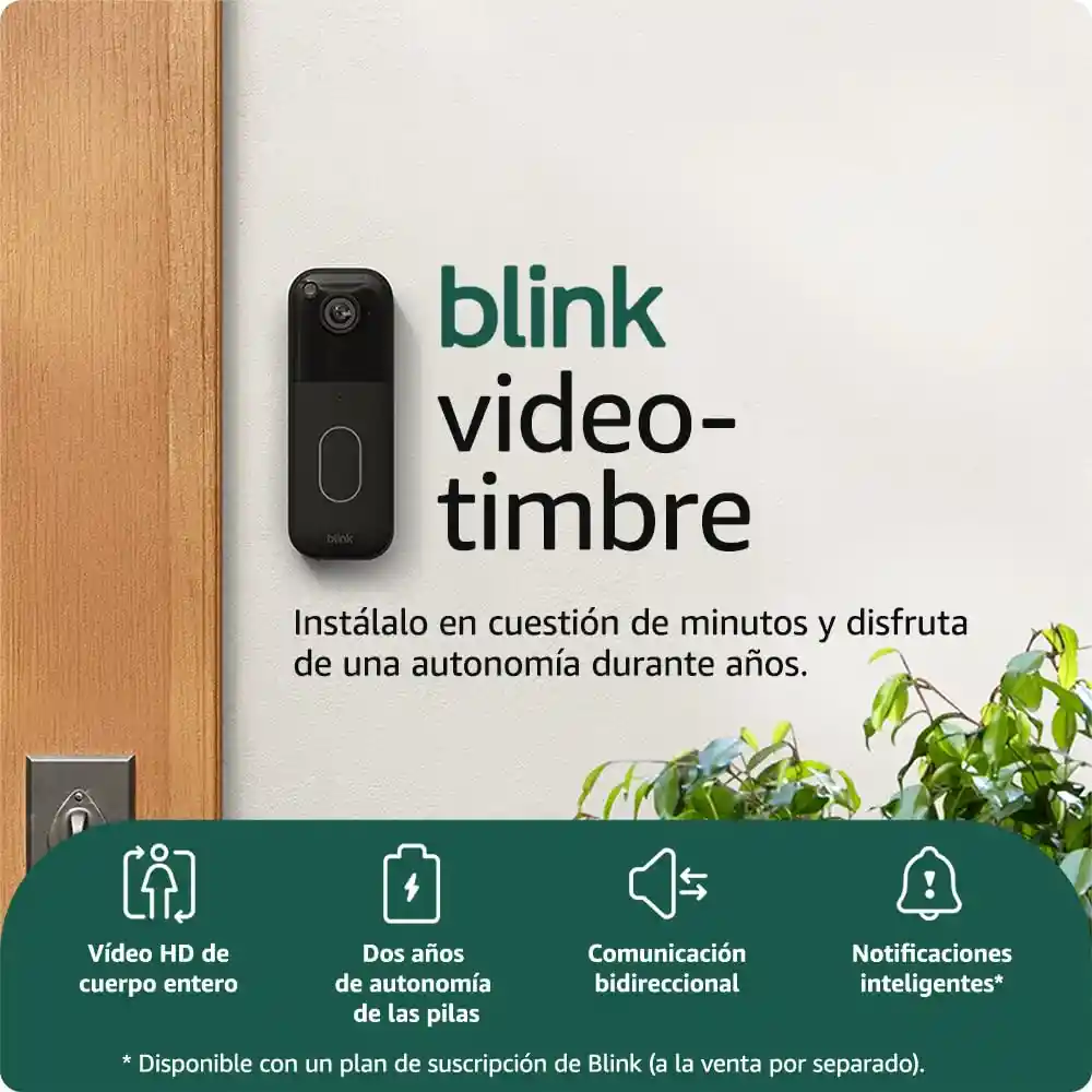 Timbre Inteligente Con Cámara Integrada Hd Blink Con Alexa Integrada