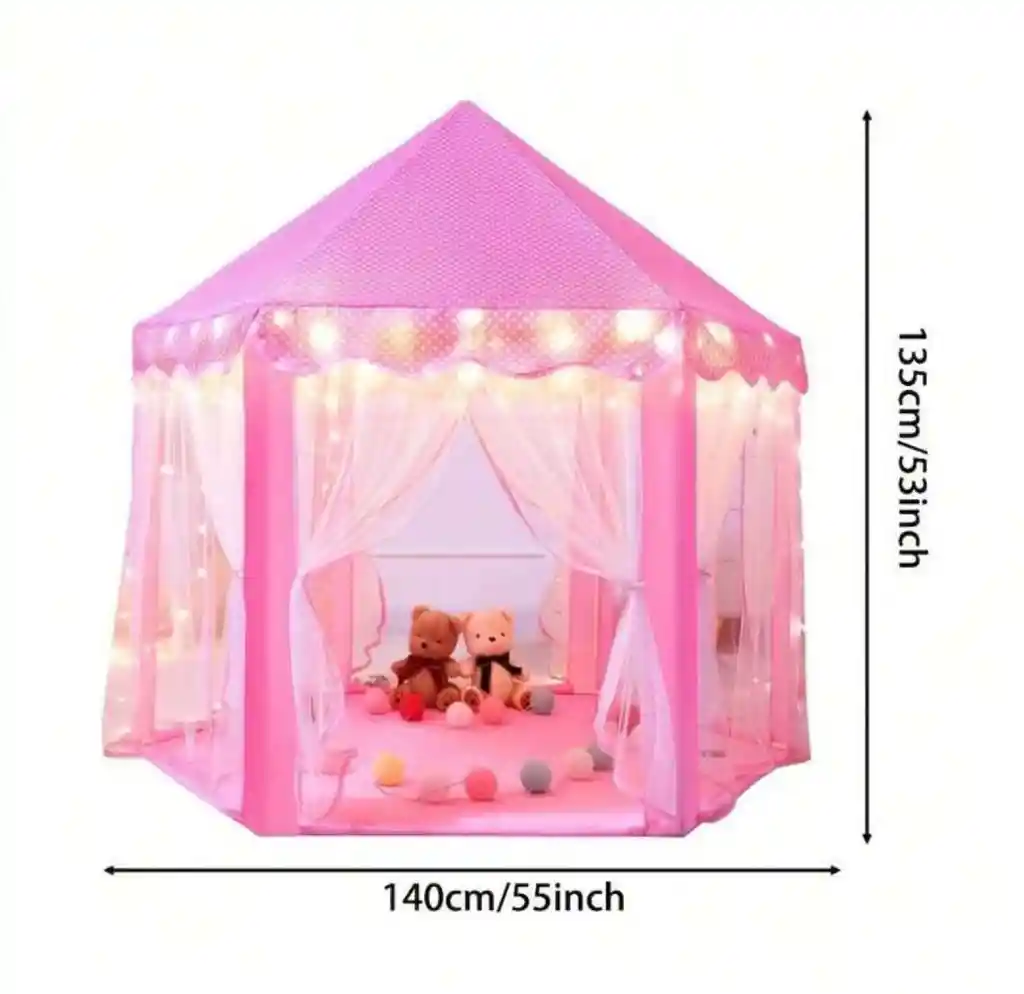 Carpa Castillo Velo Rosado Niña Juguete Princesa Casita