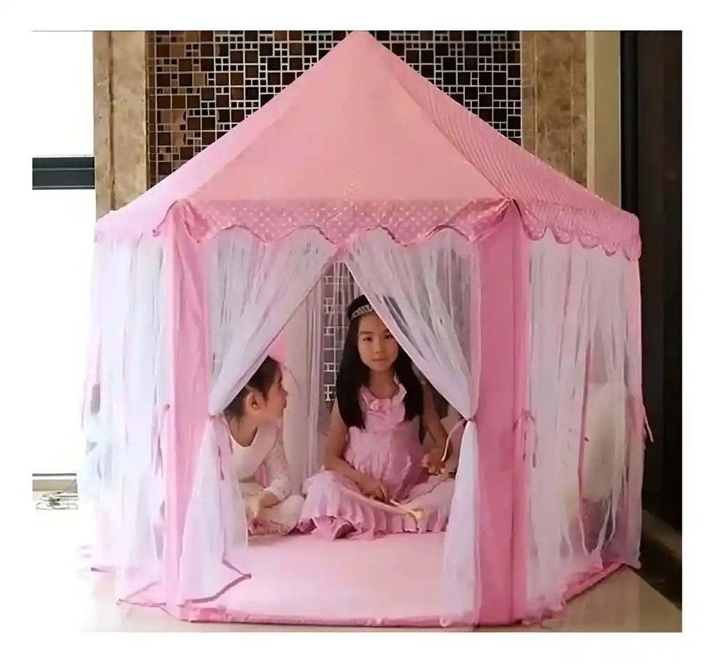 Carpa Castillo Velo Rosado Niña Juguete Princesa Casita