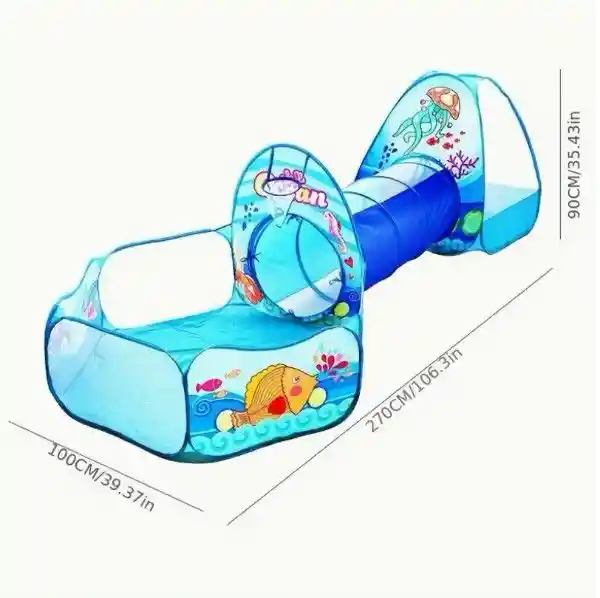 Carpa Tunel Niños Juego De 3 Piezas Piscina De Pelotas Y Túnel