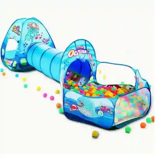 Carpa Tunel Niños Juego De 3 Piezas Piscina De Pelotas Y Túnel