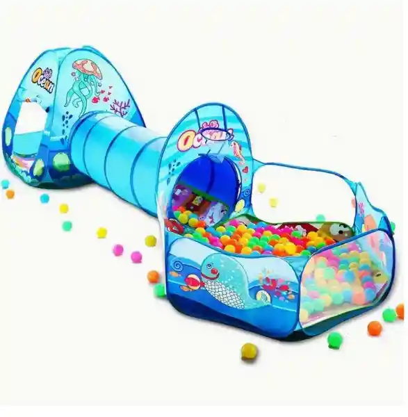 Carpa Tunel Niños Juego De 3 Piezas Piscina De Pelotas Y Túnel