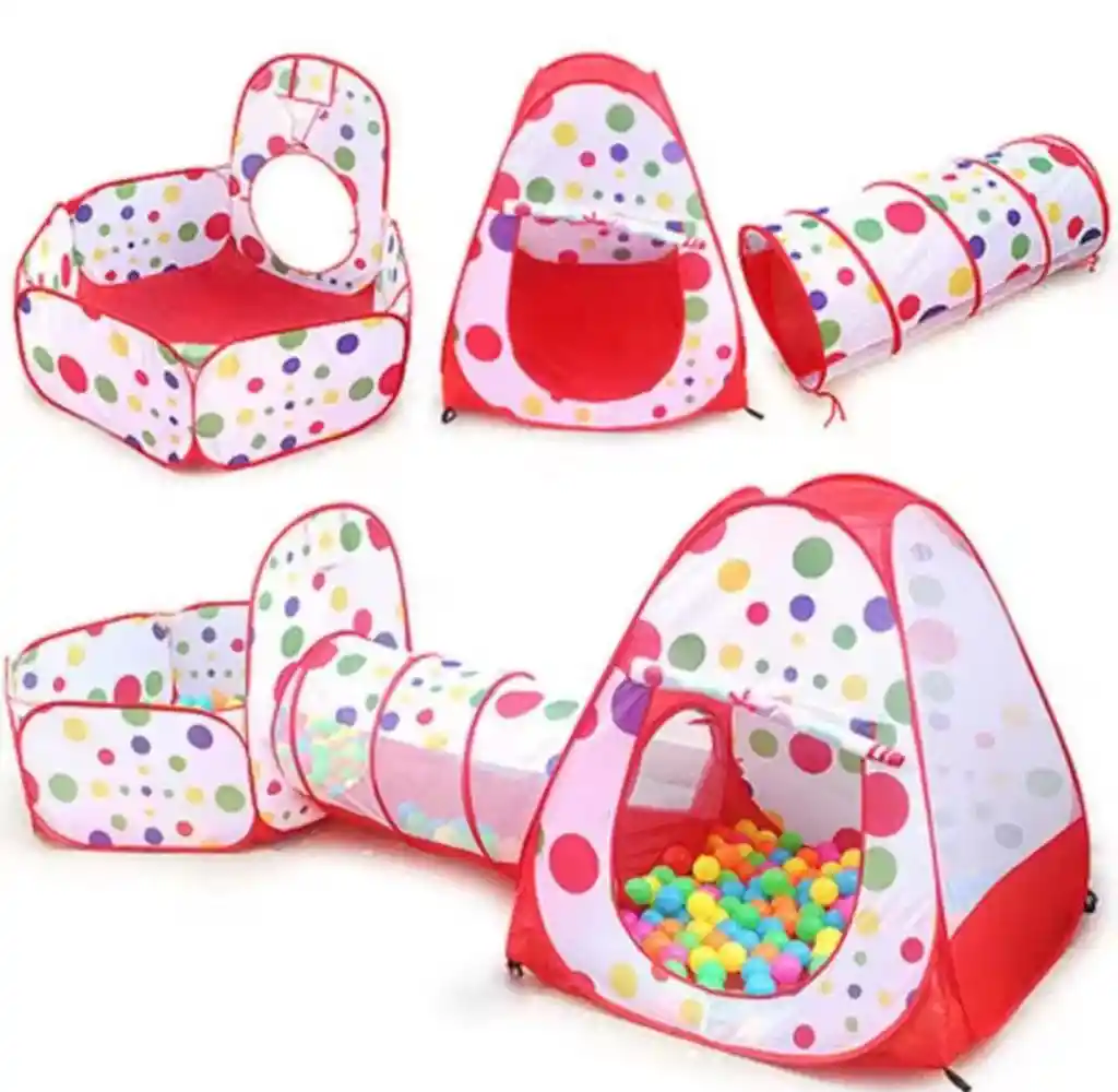 Carpa Tunel Niños Juego De 3 Piezas Piscina De Pelotas Y Túnel