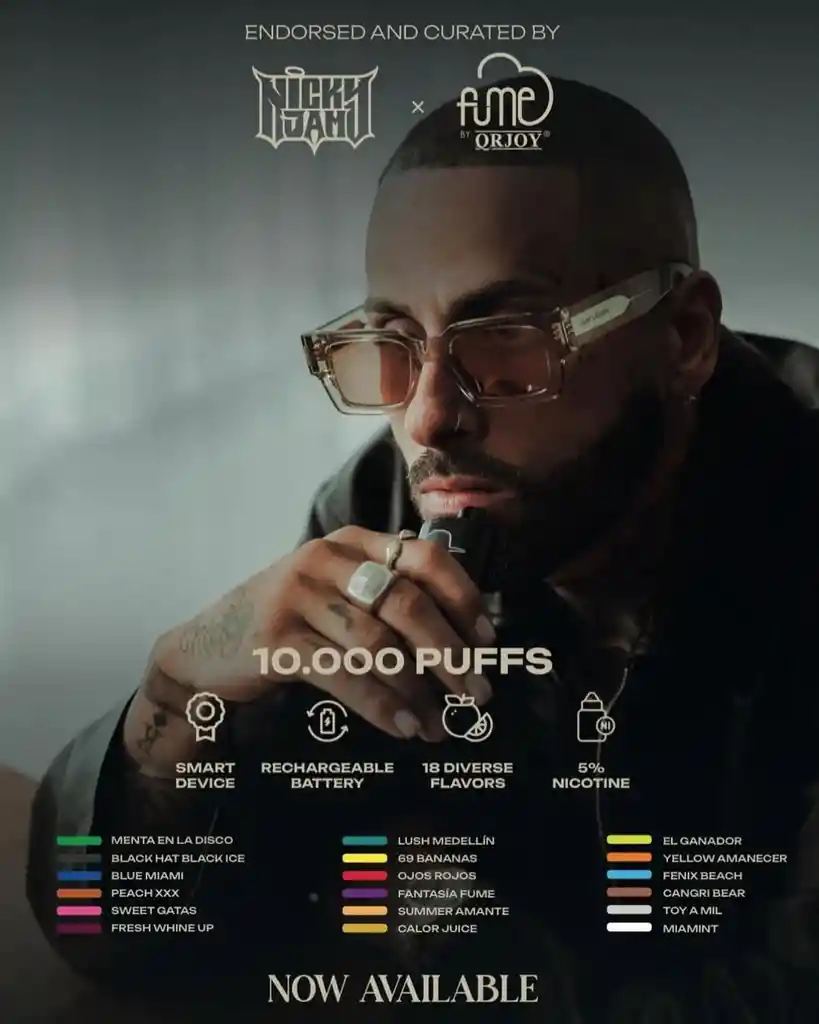 Vaporizador Fume Nicky Jam 10000 Puffs Cangri Bear