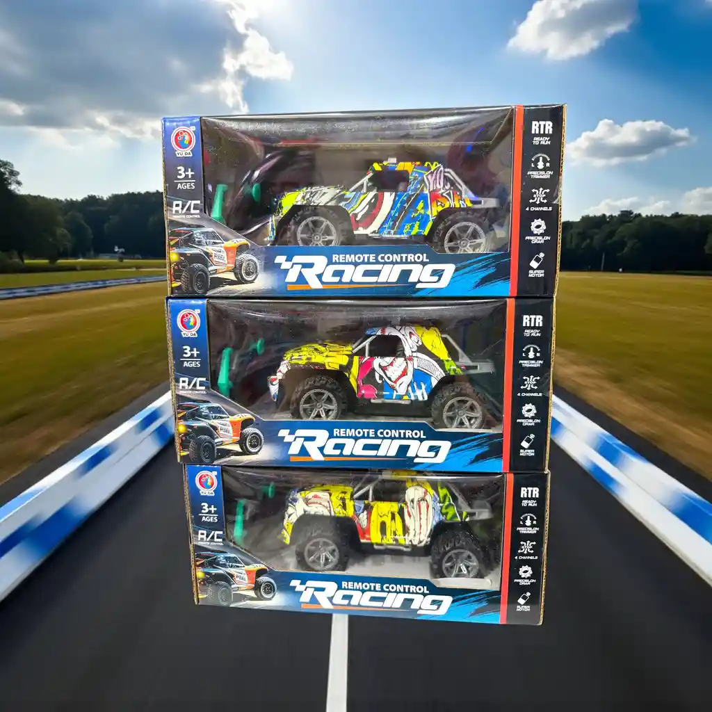 Camioneta Todo Terreno Con Diseño De Graffiti + Control Remoto Y Neumáticos De Goma Juguete