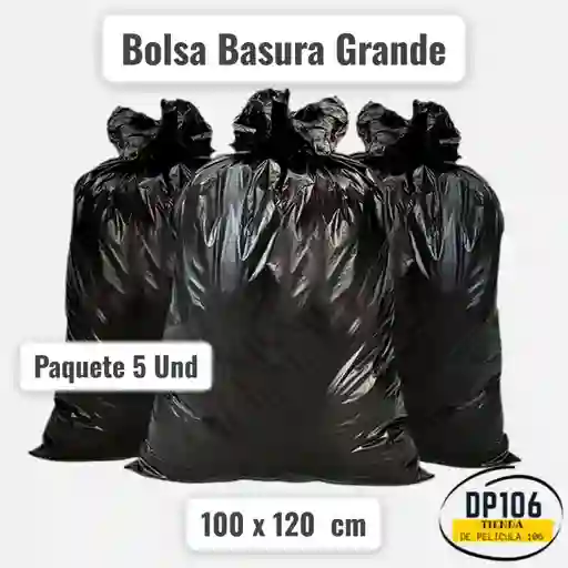 Bolsa De Basura Grande 100 X 120 Cm Paquete 5 Und