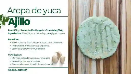 Arepa De Yuca Al Ajillo 5x100 - Activamente